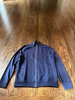 Ted Baker Navy Full-Zip Knit Jacket